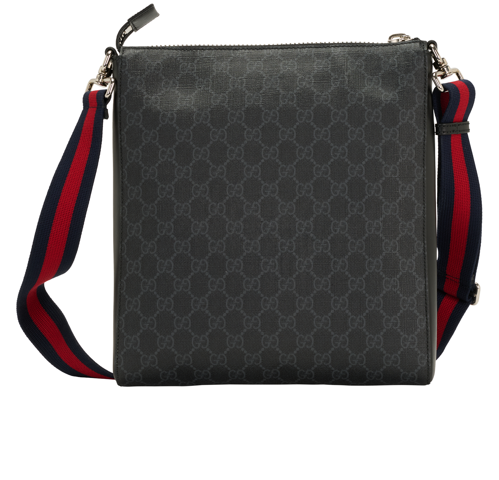 GG Supreme Messenger, &pound;495, Handbags, Black, Canvas, Back view